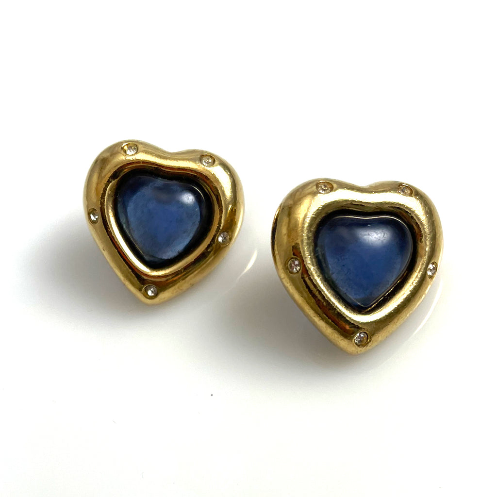 1990's Givenchy Heart Shaped Earrings – villa amour vintage